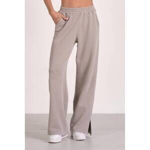 NEW ELAN aimee wide-leg knit pant in heather grey
